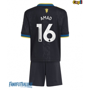 Manchester United Amad Diallo #16 Echipament de Fotbal Replică 2025-26 Copii Treilea (+ Șorturi)